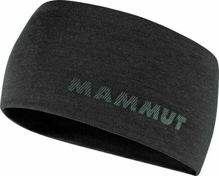 Bandă pentru cap Mammut Merino Headband Black Mélange UNI Bandă pentru cap - 1