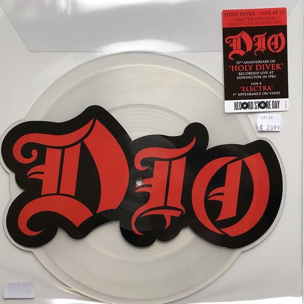 Vinyylilevy Dio - RSD - Holy Diver Live B/W Electra (Die Cut Logo) (LP)