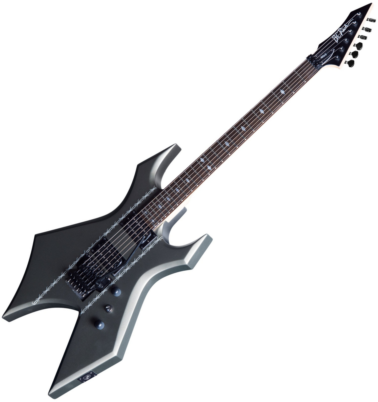 Electric guitar BC RICH MK3 Warlock Barbed Wire Gunmetal Satin