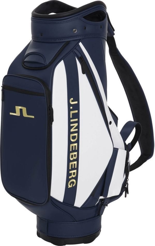 Golf Bag J.Lindeberg Staff Synthetic Leather Stand Bag JL Navy