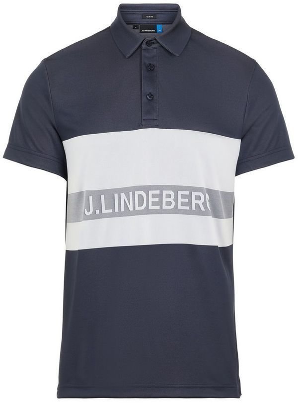 Риза за поло J.Lindeberg Theo Slim Fit Tx Jaquard JL Navy XL