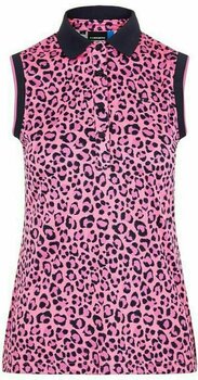 Chemise polo J.Lindeberg Lyla Tx Coolmax Womens Polo Shirt Pink Leopard L - 1