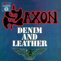 LP Saxon - Denim And Leather (Blue Splatter) (LP)