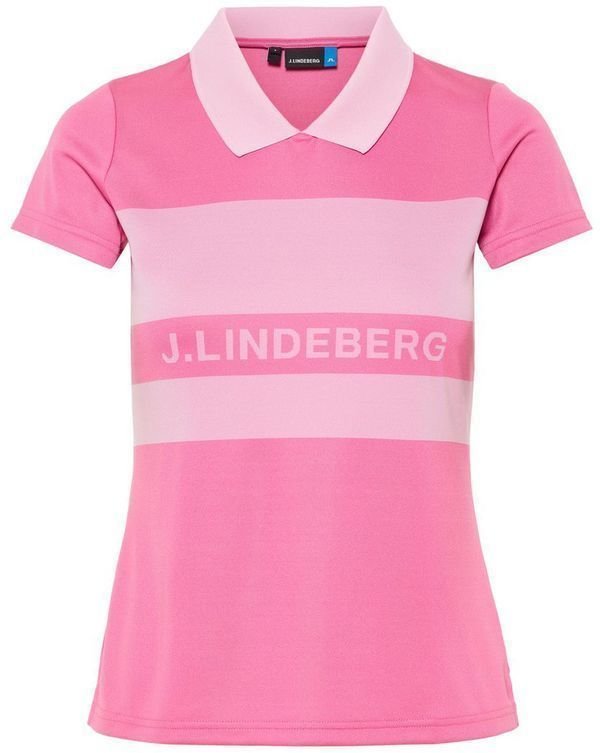 Polo Shirt J.Lindeberg Corinna Tx Jaquard Womens Polo Shirt Pop Pink M