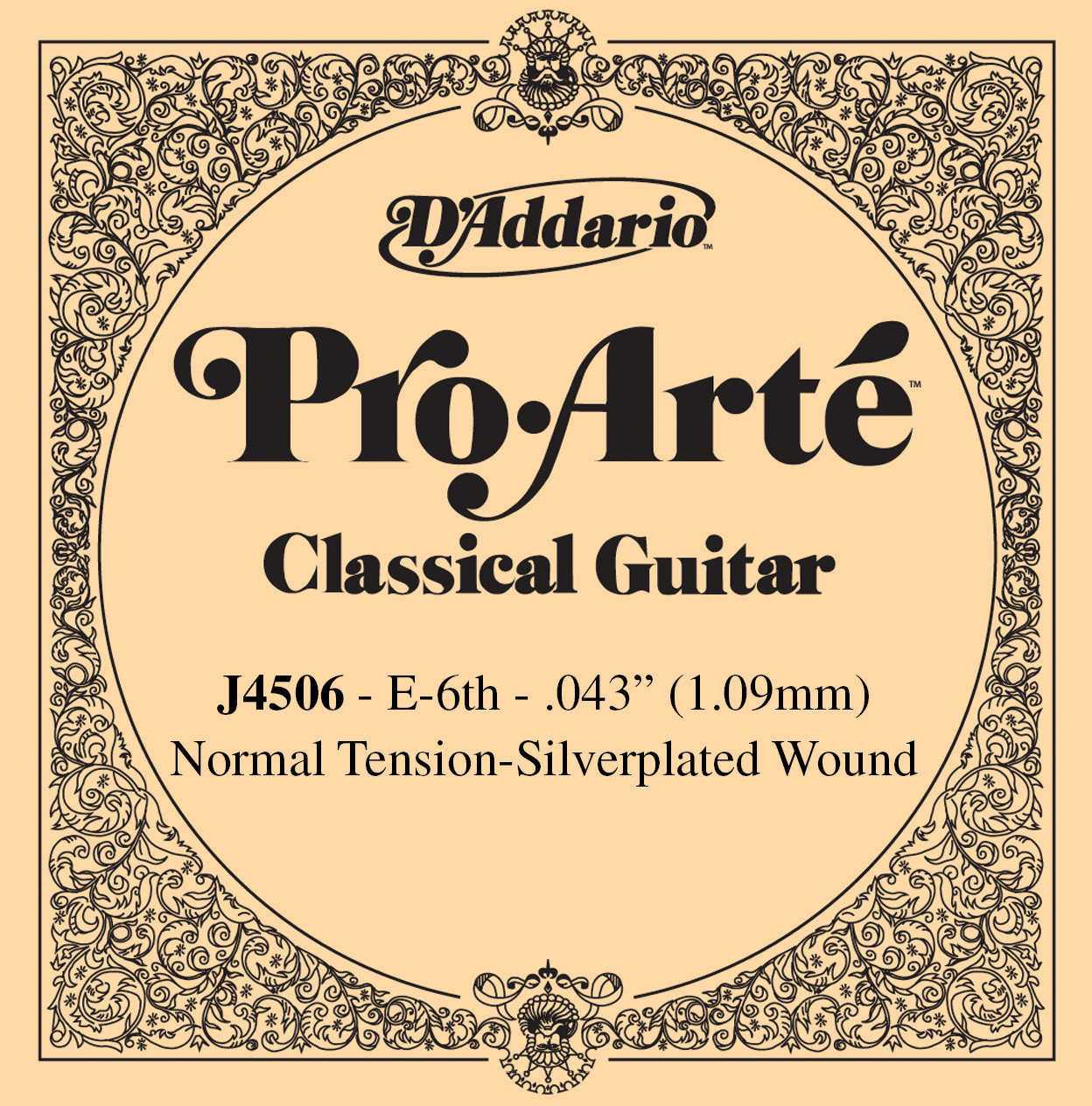 Yksittäinen kitaran kieli D'Addario J 4506 Yksittäinen kitaran kieli