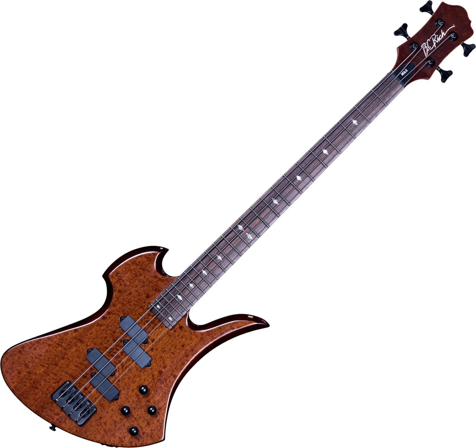 4-string Bassguitar BC RICH MK3 Mockingbird Bass Quilted Mahogany