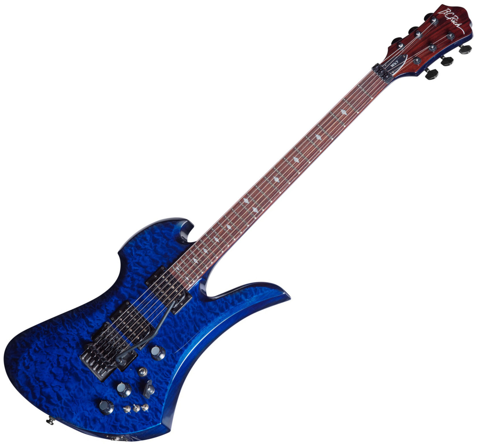 Guitare électrique BC RICH MK7 Mockingbird Transparent Cobalt Blue