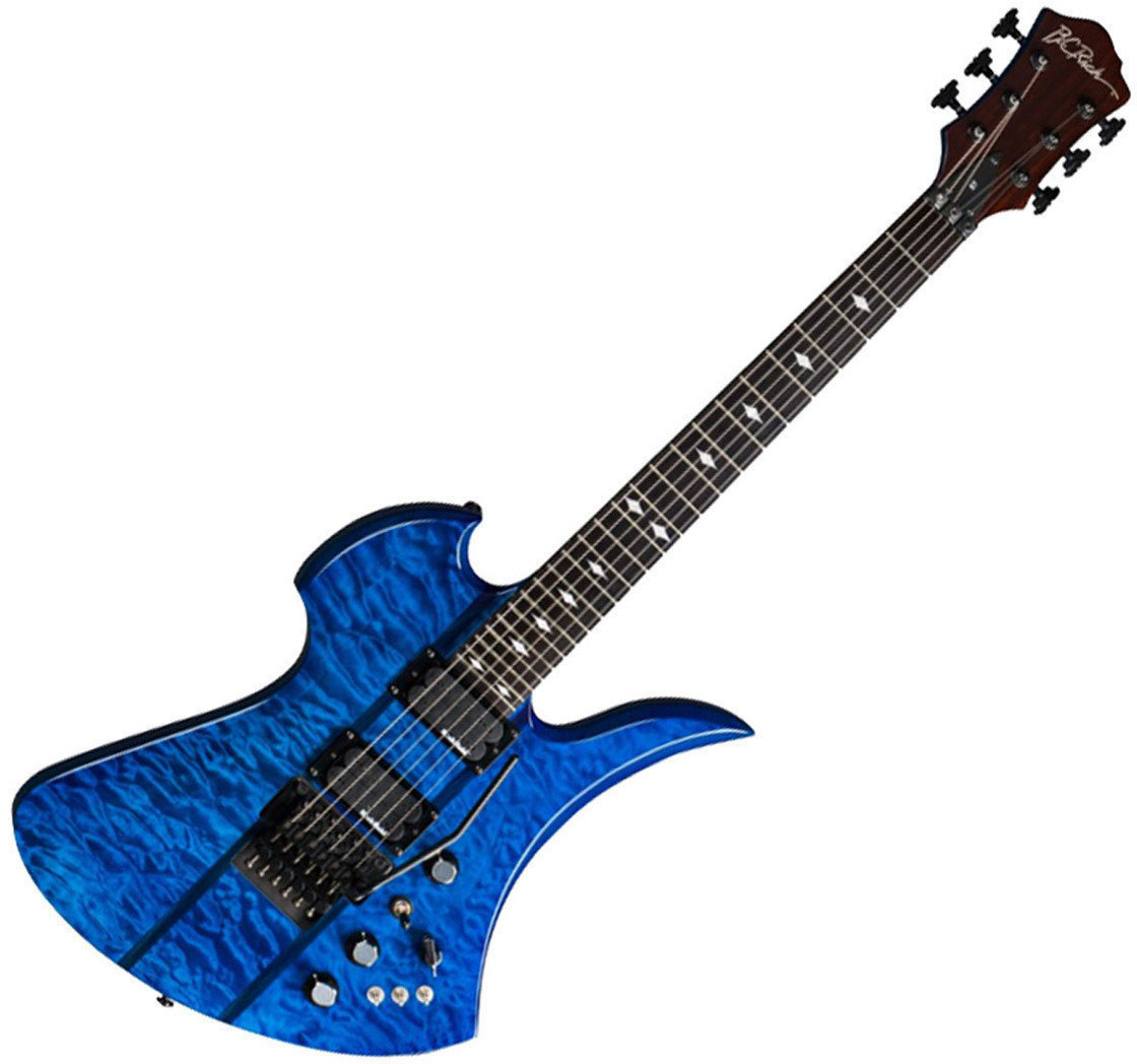 Elektrische gitaar BC RICH MK11 Mockingbird Transparent Cobalt Blue w/case