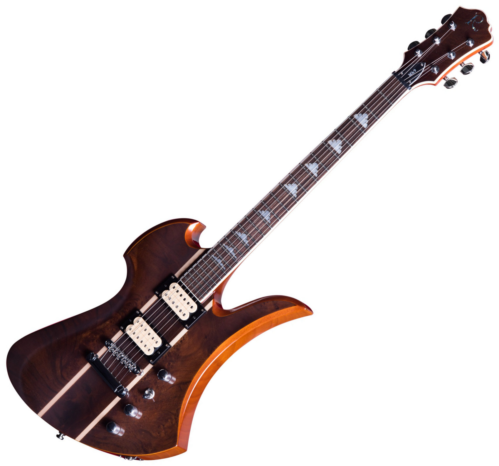 Elektriska gitarrer BC RICH MK9D Mockingbird Walnut Burl w/case