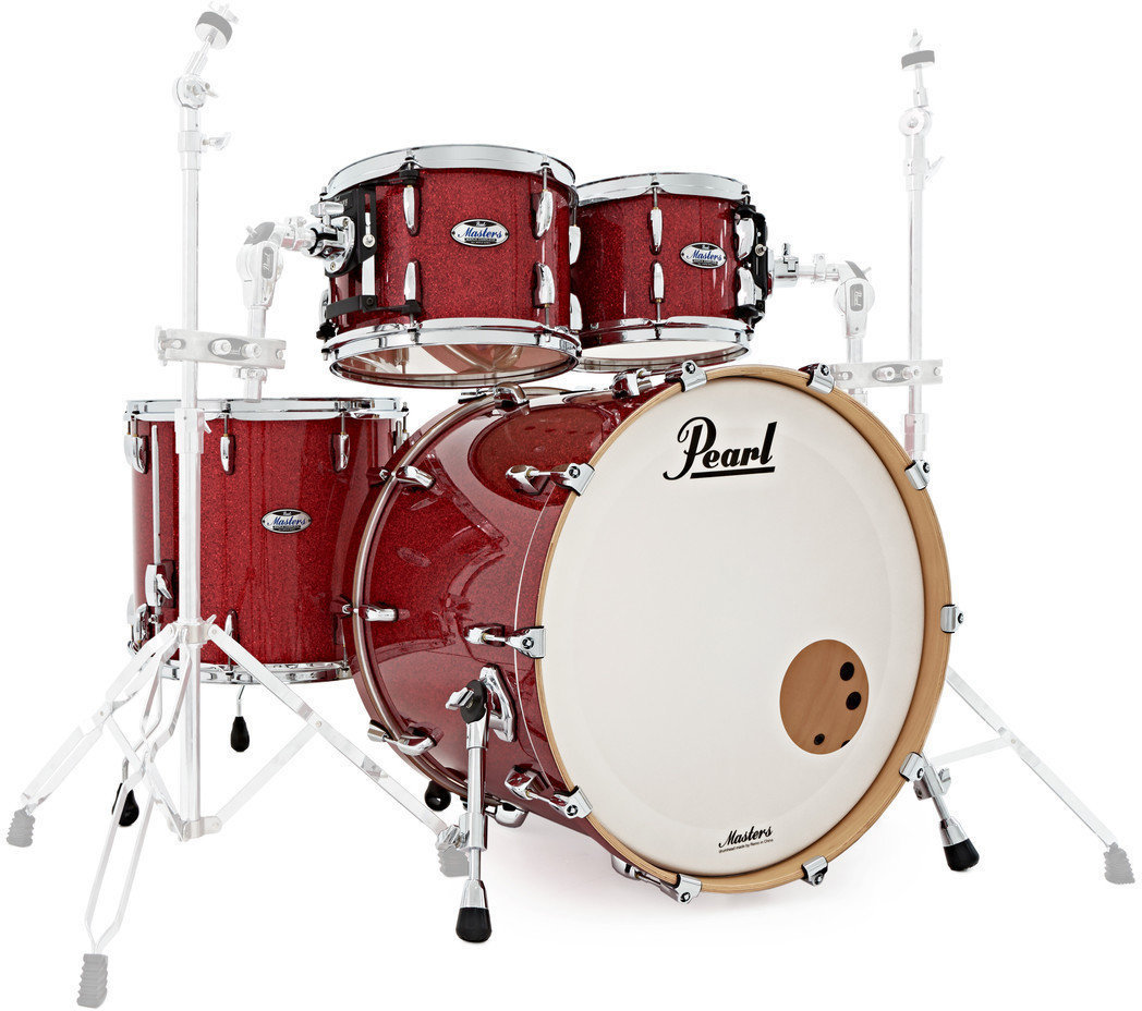 Akustik-Drumset Pearl MCT924XEFP Masters Complete Inferno Red Sparkle