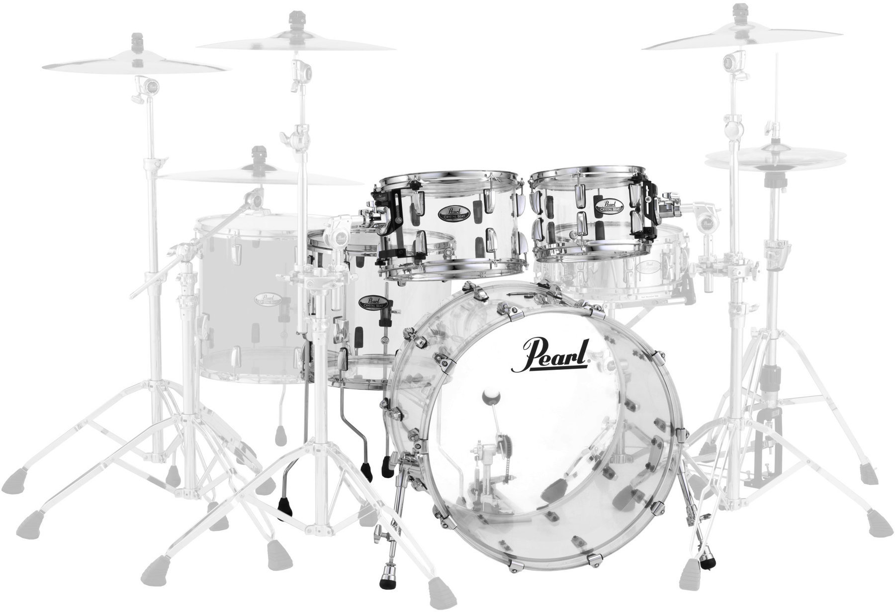 Akustická bicí souprava Pearl CRB504P-C730 Crystal Beat Ultra Clear