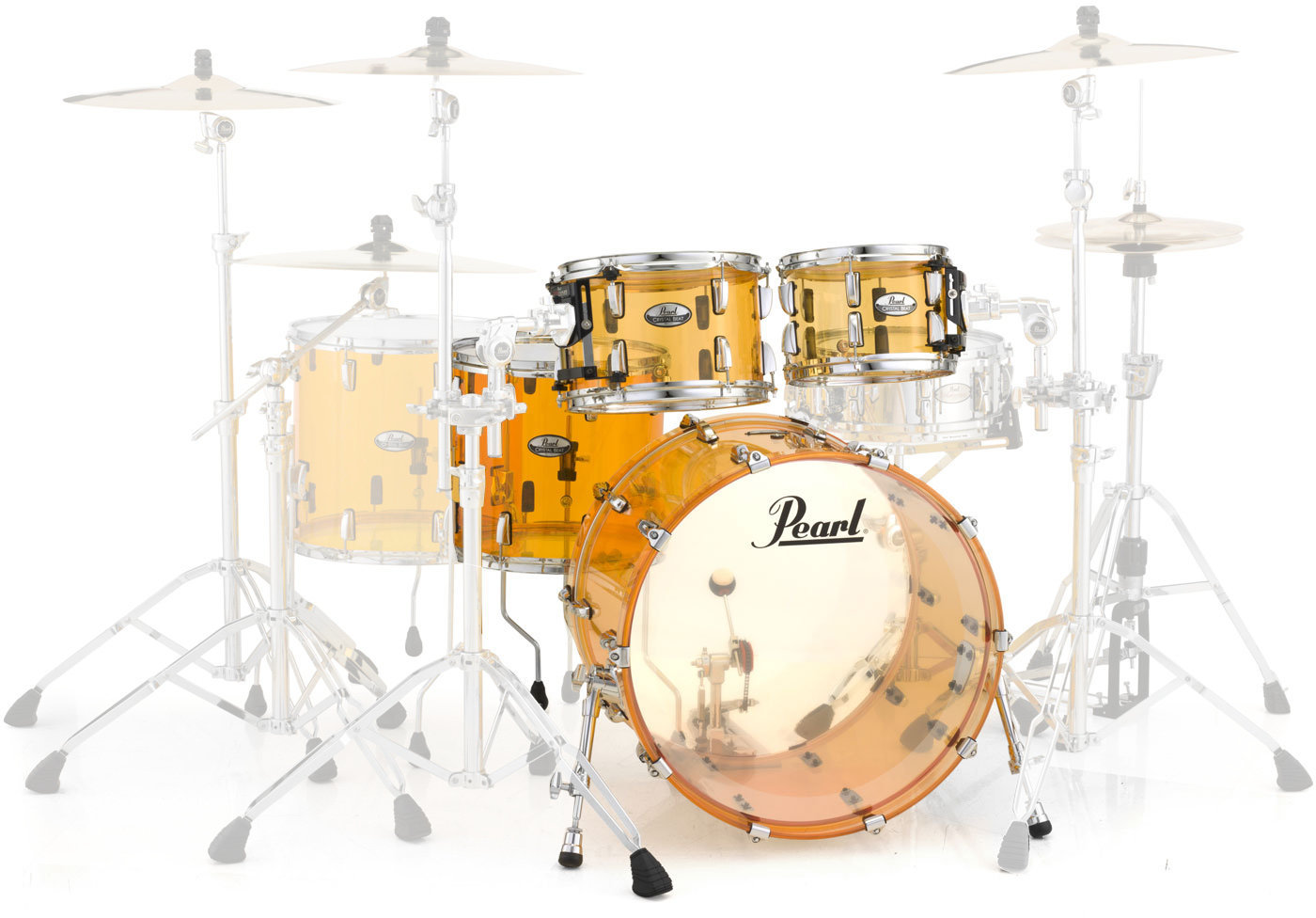 Drumkit Pearl CRB504P-C732 Crystal Beat Tangerine Glass