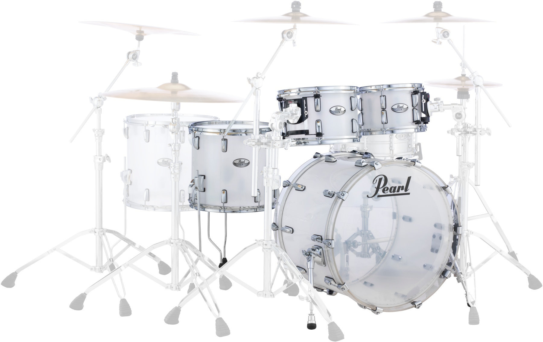 Akustik-Drumset Pearl CRB504P-C733 Crystal Beat Frost Acrylic
