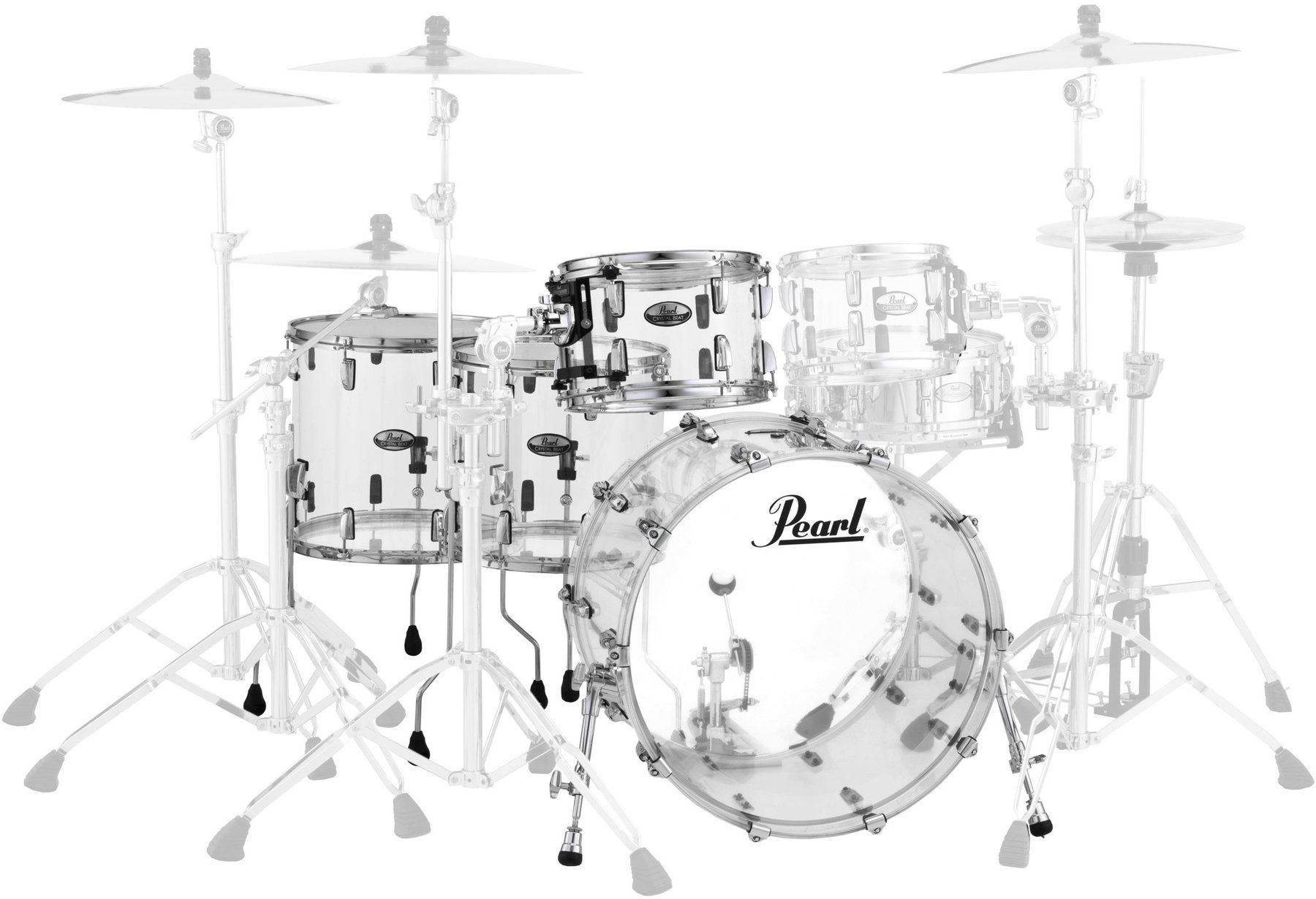 Akoestisch drumstel Pearl CRB524FP-C730 Crystal Beat Ultra Clear