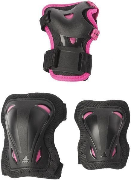 Védőfelszerelés kerékpározáshoz / Inline Rollerblade Skate Gear Junior 3 Fekete-Rózsaszín 3XS