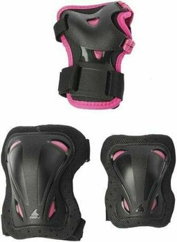 Védőfelszerelés kerékpározáshoz / Inline Rollerblade Skate Gear Junior 3 Fekete-Rózsaszín 3XS - 1