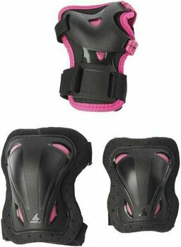 Inline- ja pyöräilysuojat Rollerblade Skate Gear Junior 3 Musta-Pink XXS - 1