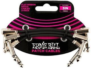 Пач кабел Ernie Ball Flat Ribbon Stereo Patch Cable Черeн/3 Pack