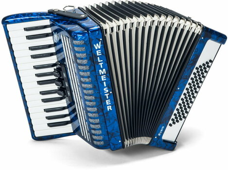 Piano accordion
 Weltmeister Rubin 30/60/II/3 MT Blue Piano accordion
 - 1
