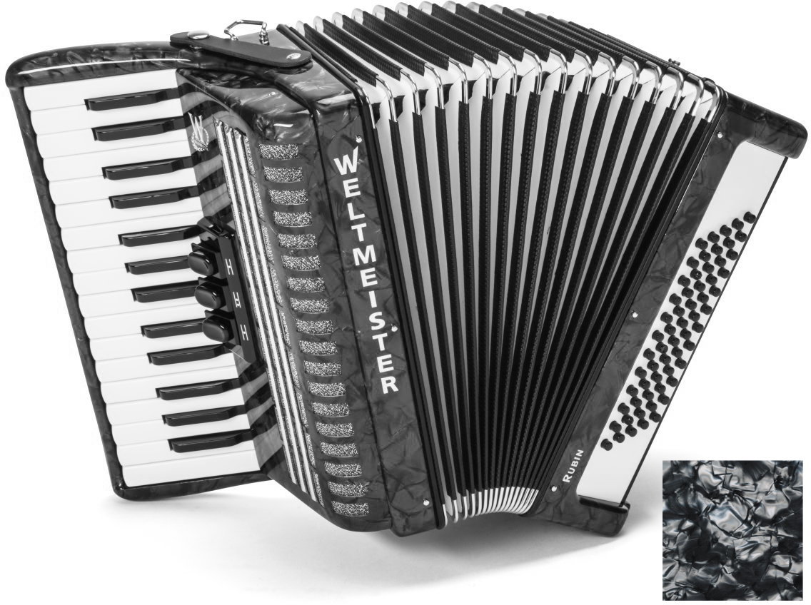 Piano accordion
 Weltmeister Rubin 30/60/II/3 MT Grey Piano accordion
