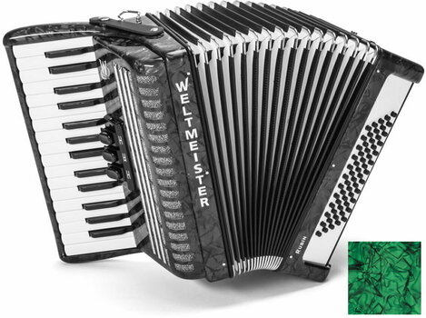 Piano accordion
 Weltmeister Rubin 30/60/II/3 MT Green Piano accordion
 - 1