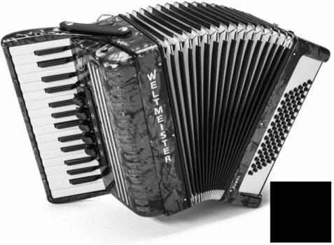 Piano accordion
 Weltmeister Juwel 30/72/III/5 MT Black Piano accordion
 - 1