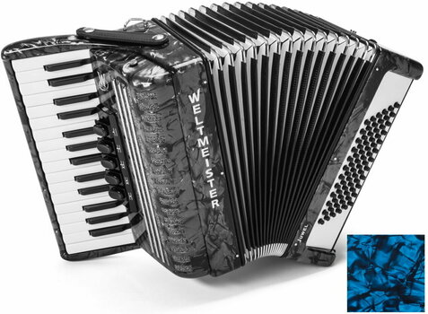 Piano accordion
 Weltmeister Juwel 30/72/III/5 MT Blue Piano accordion
 - 1