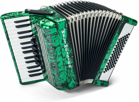 Piano accordion
 Weltmeister Juwel 30/72/III/5 MT Green Piano accordion
 - 1