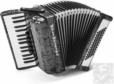 Piano accordion
 Weltmeister Juwel 30/72/III/5 MT White Piano accordion
 - 1