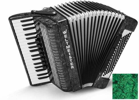 Piano accordion
 Weltmeister Opal 37/96/III/7/3 MT Green Piano accordion
 - 1