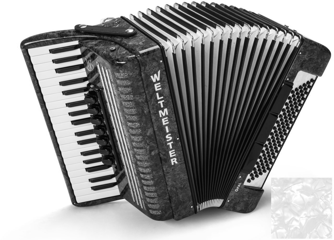 Piano accordion
 Weltmeister Opal 37/96/III/7/3 MT White Piano accordion
