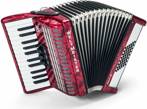 Piano accordion
 Weltmeister Perle 26/48/II/3 Red Piano accordion
 - 1