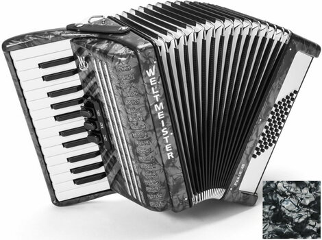 Piano accordion
 Weltmeister Perle 26/48/II/3 Grey Piano accordion
 - 1