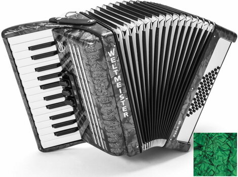 Piano accordion
 Weltmeister Perle 26/48/II/3 Green Piano accordion
 - 1