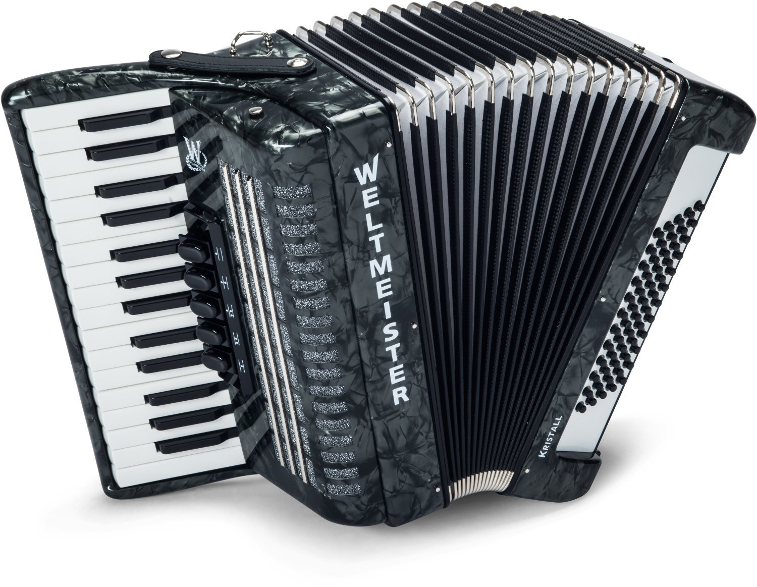 Piano accordion
 Weltmeister Kristall 30/60/III/5 Grey Piano accordion

