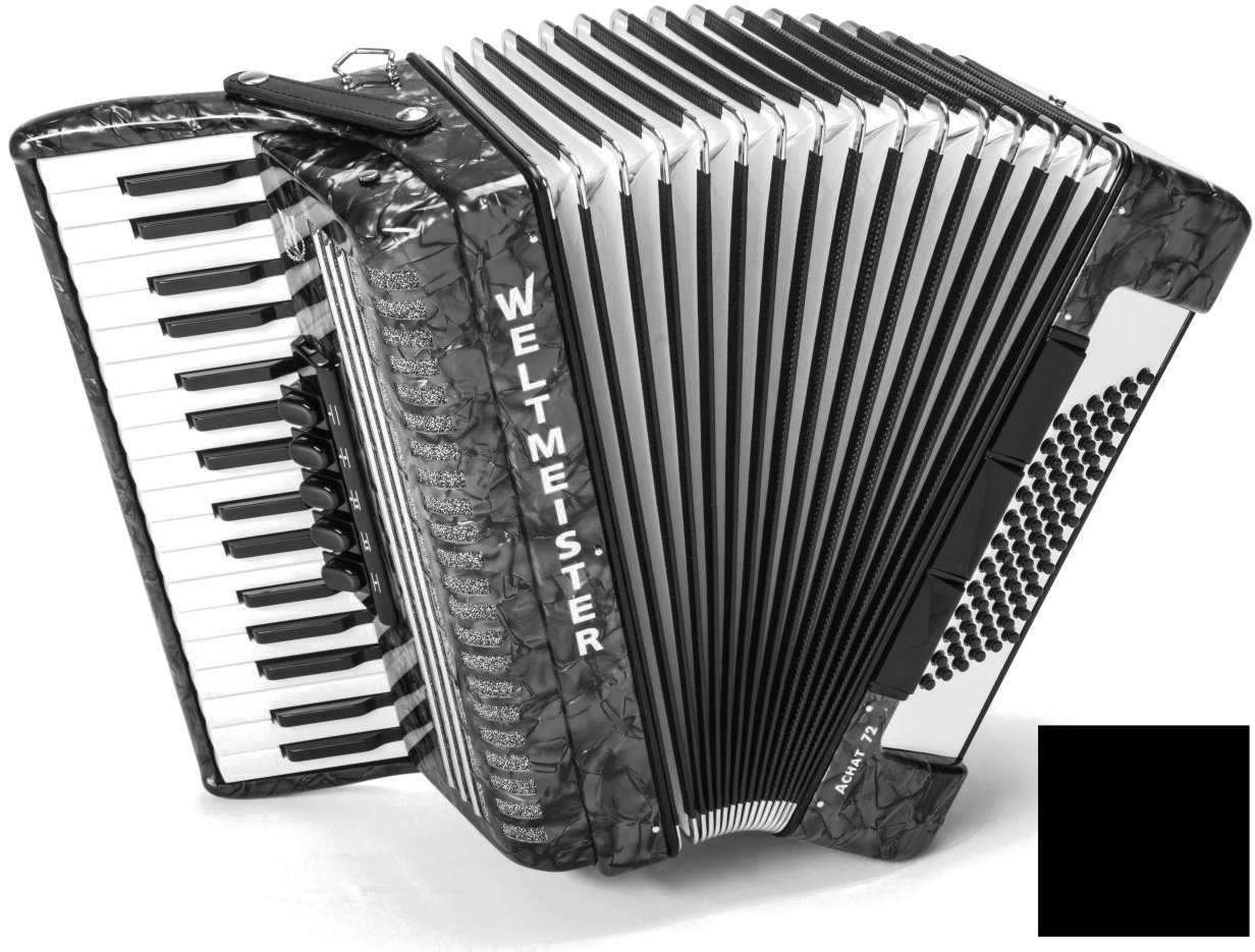 Piano accordion
 Weltmeister Achat 72 34/72/III/5/3 Black Piano accordion
