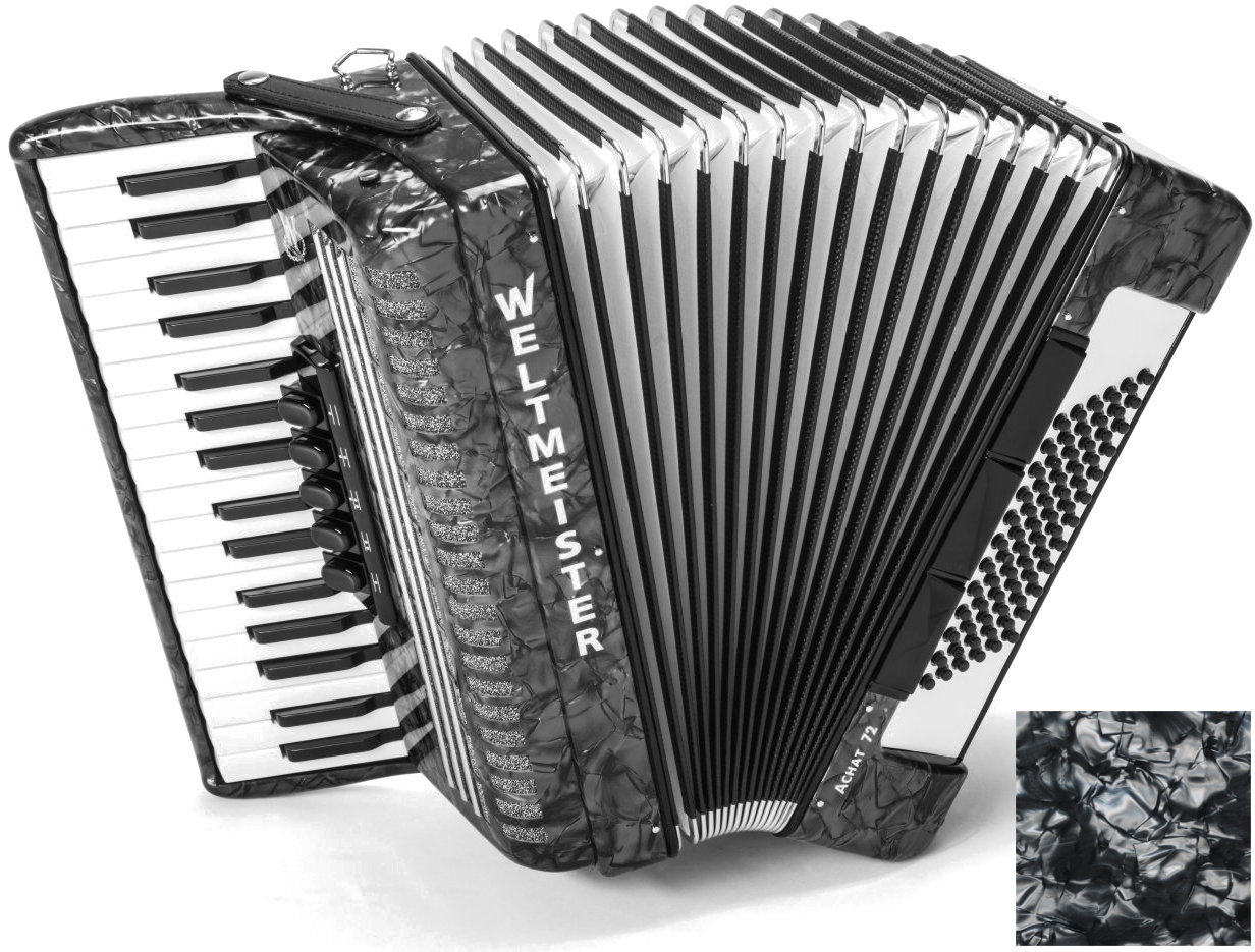 Piano accordion
 Weltmeister Achat 72 34/72/III/5/3 Grey Piano accordion
