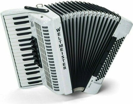 Piano accordion
 Weltmeister Achat 34/72/III/5/3 White Piano accordion
 - 1