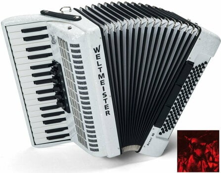 Piano accordion
 Weltmeister Achat 80 34/80/III/5/3 Red Piano accordion
 - 1