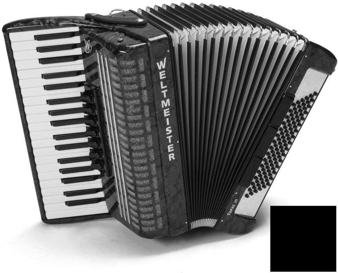 Piano accordion
 Weltmeister Topas 37/96/III/7/3 Black Piano accordion
