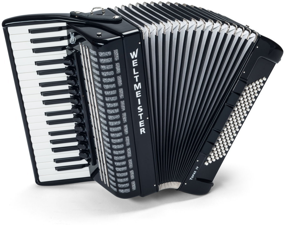 Piano accordion
 Weltmeister Topas 37/96/IV/11/5 Black Piano accordion

