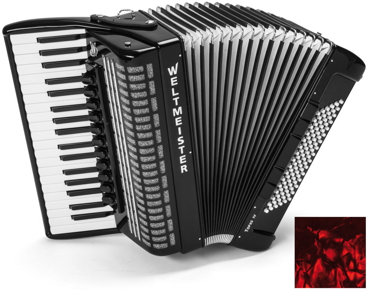 Piano accordion
 Weltmeister Topas 37/96/IV/11/5 Red Piano accordion
