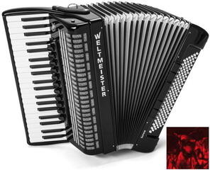Piano accordion Weltmeister Saphir 41/120/IV/11/5 Piano accordion Red