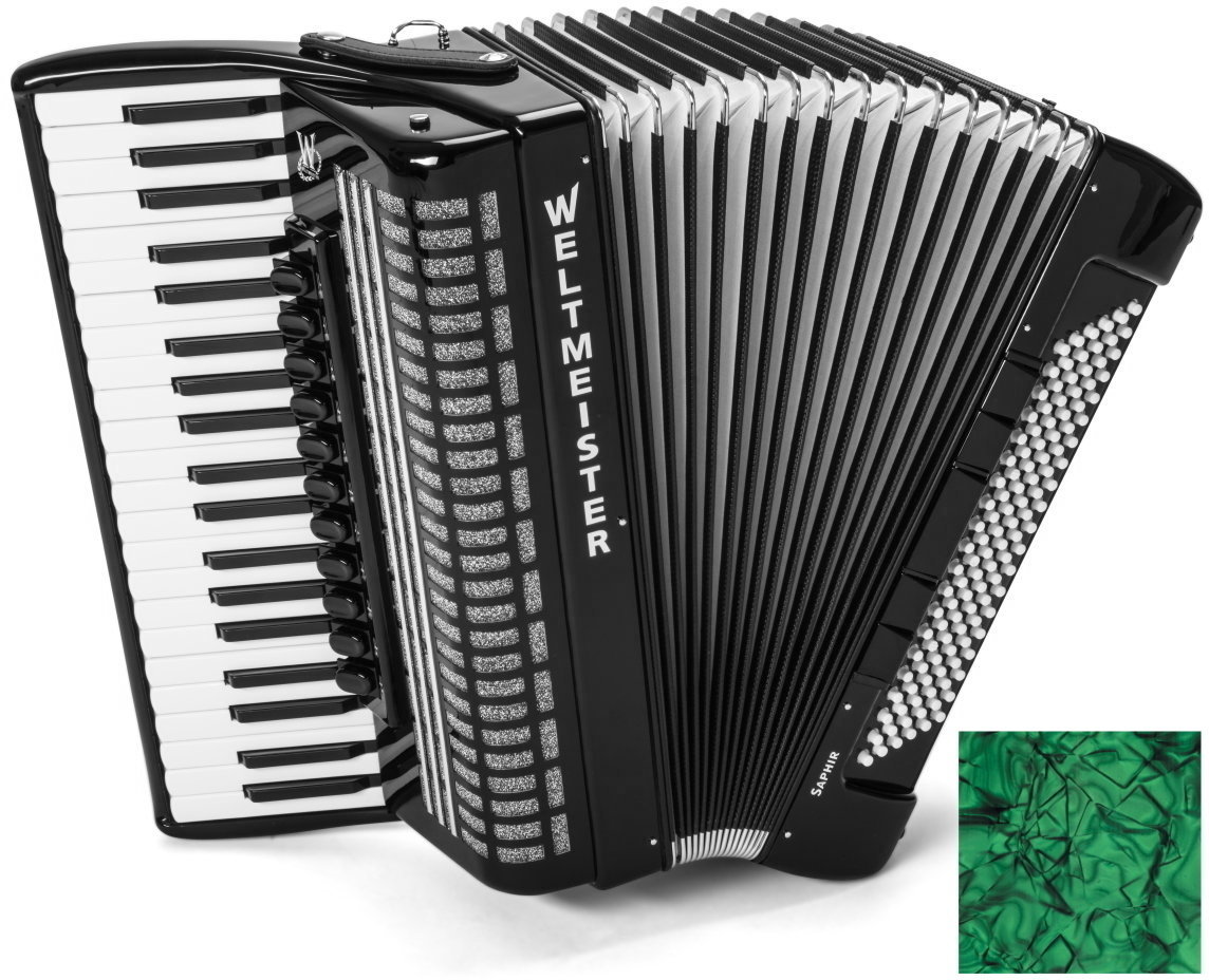 Piano accordion
 Weltmeister Saphir 41/120/IV/11/5 Green Piano accordion
