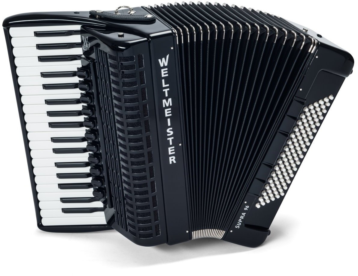 Piano accordion
 Weltmeister Supra 37/96/IV/11/5 Cassotto Black Piano accordion
