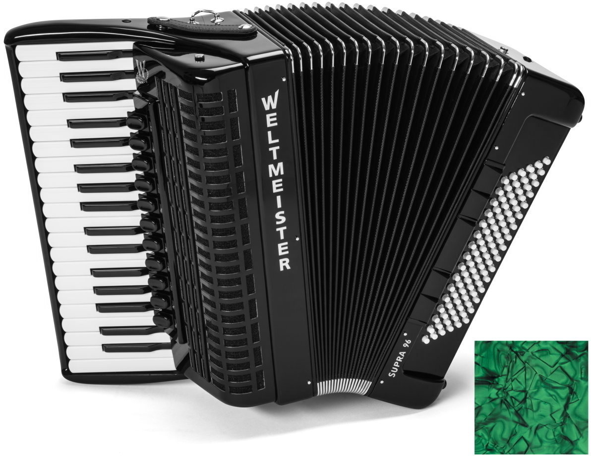 Piano accordion
 Weltmeister Supra 37/96/IV/11/5 Cassotto Green Piano accordion

