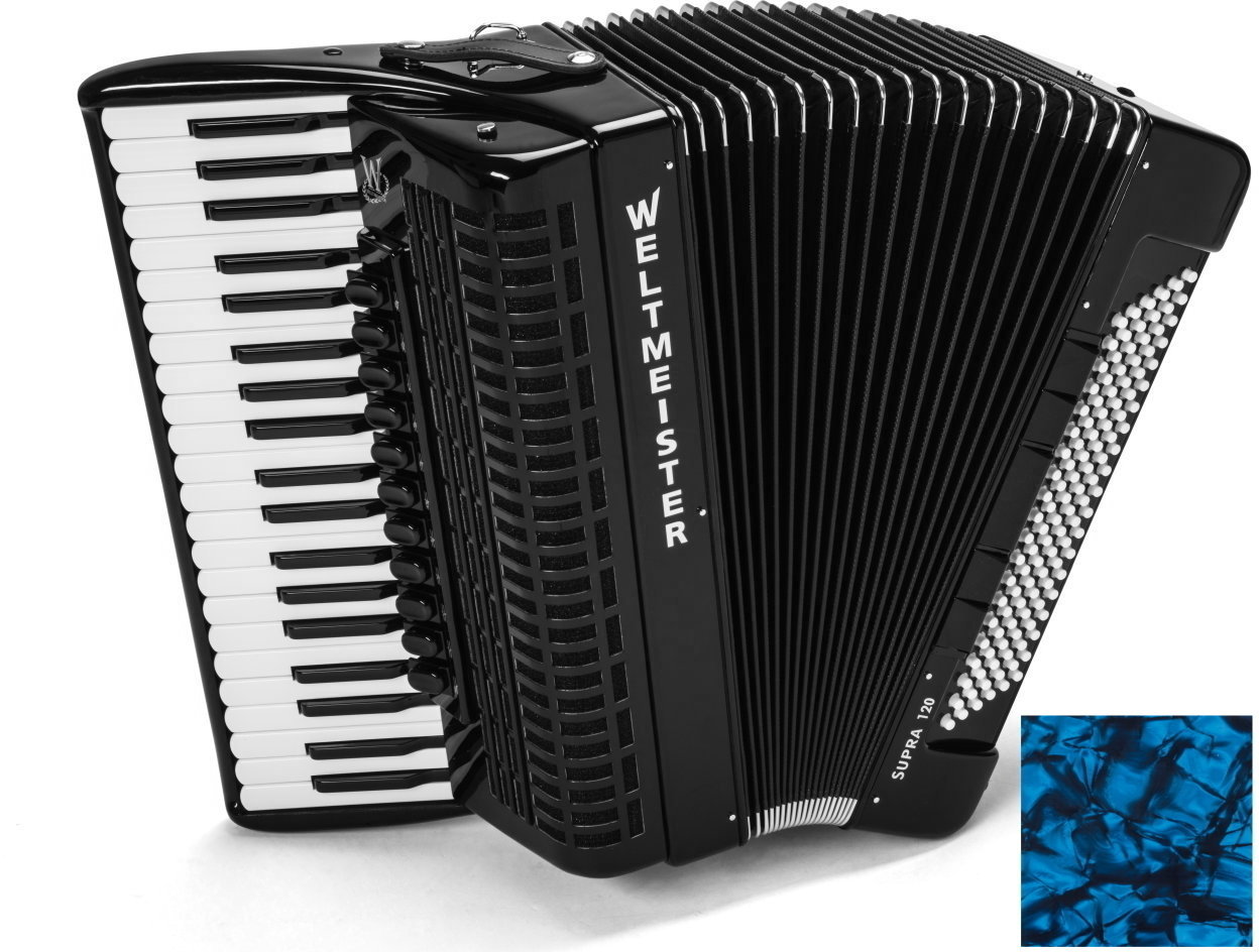 Piano accordion
 Weltmeister Supra 41/120/IV/11/5 Cassotto Blue Piano accordion
