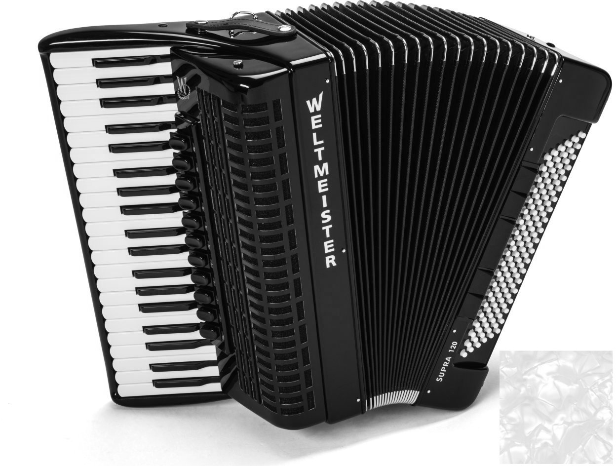 Piano accordion
 Weltmeister Supra 41/120/IV/11/5 Cassotto White Piano accordion
