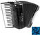 Accordeon met toetsenbord Delicia Carmen VIII Blue