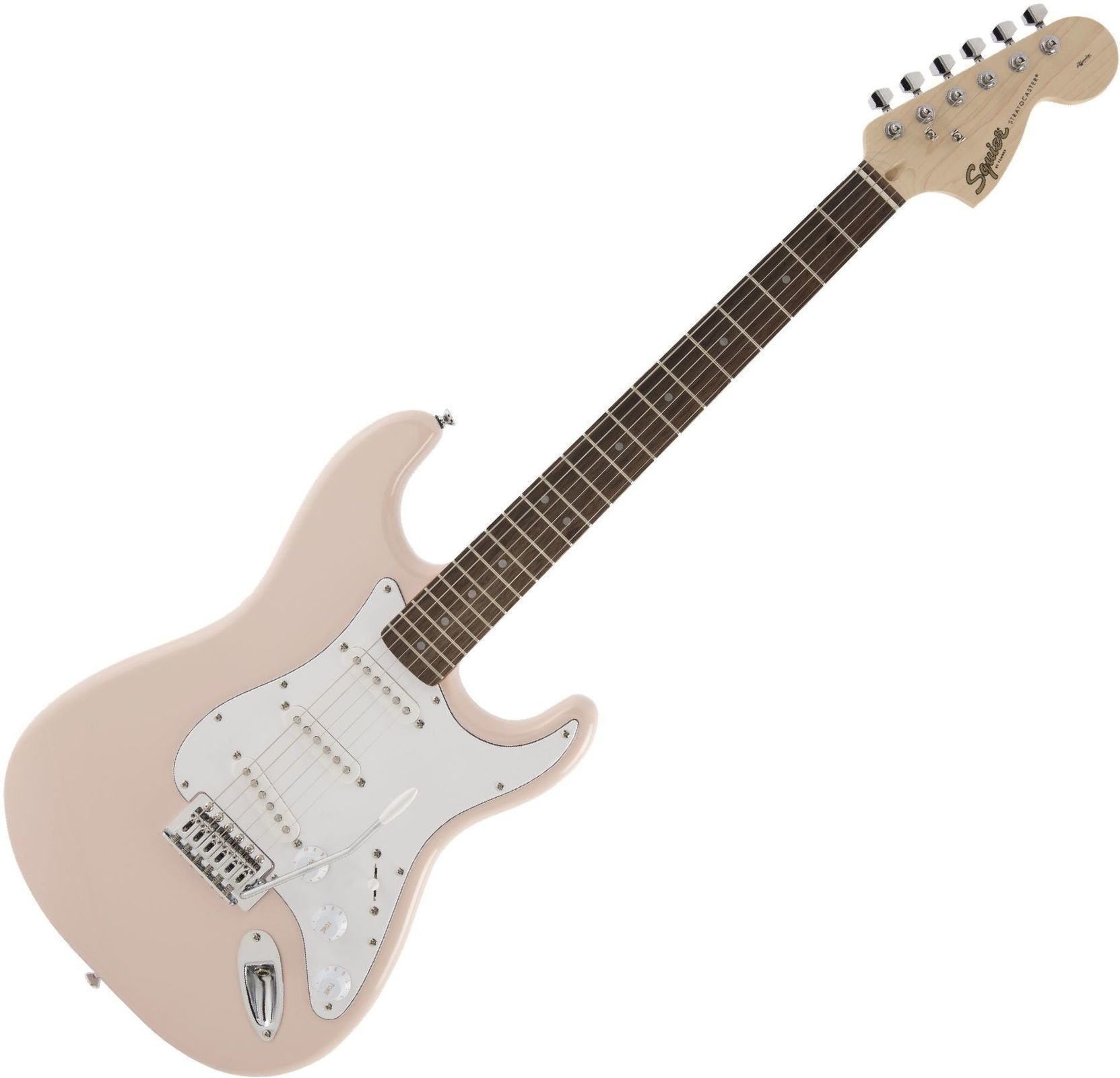 Elektrische gitaar Fender Squier FSR Affinity Series Stratocaster IL Shell Pink